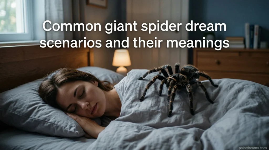 Common giant spider dream scenarios and their meanings