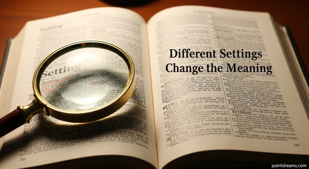 Different Settings Change the Meaning