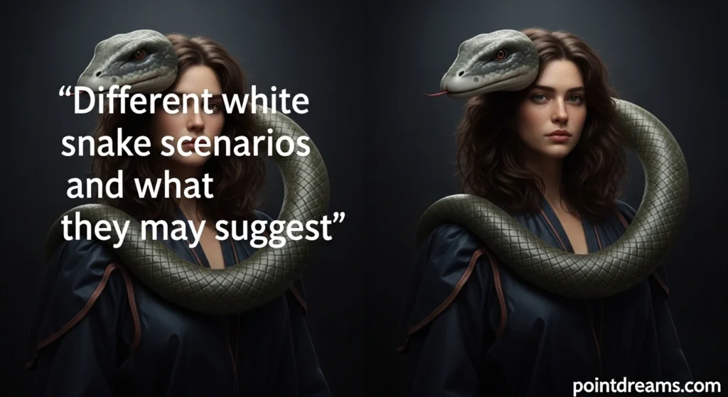 Different white snake scenarios and what they may suggest