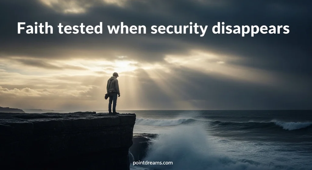 Faith tested when security disappears