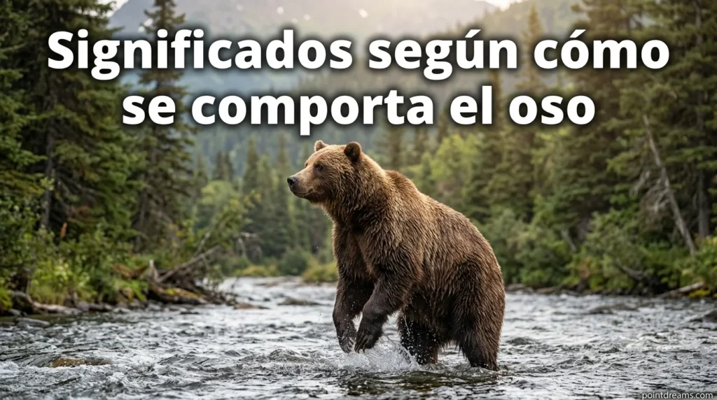 Significados según cómo se comporta el oso