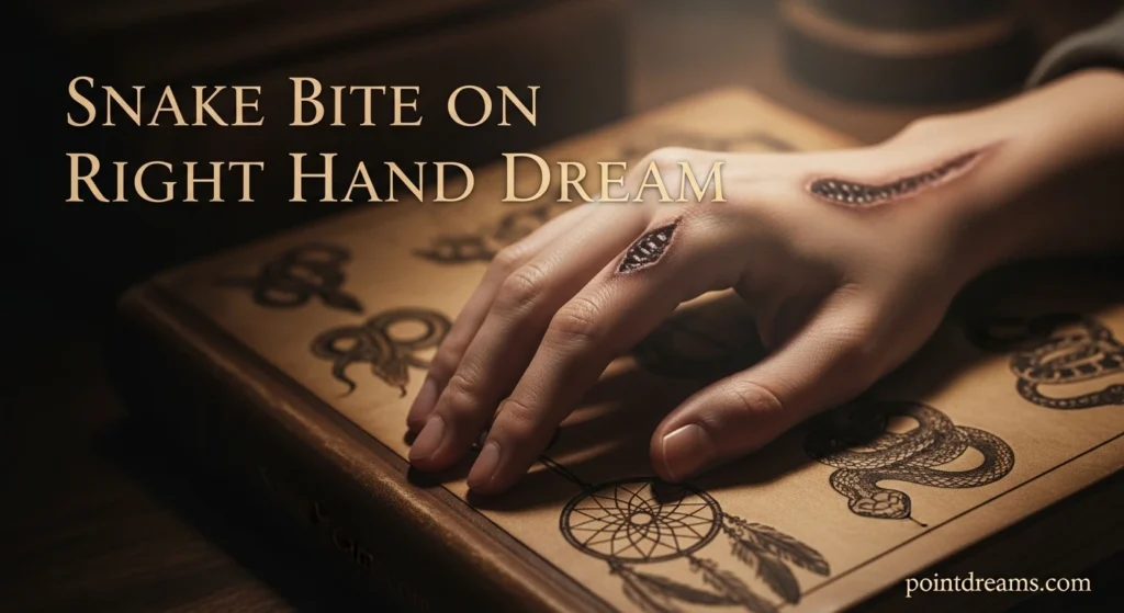 Snake Bite on Right Hand Dream