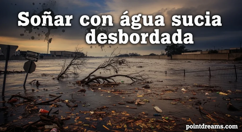 Soñar con agua sucia desbordada/