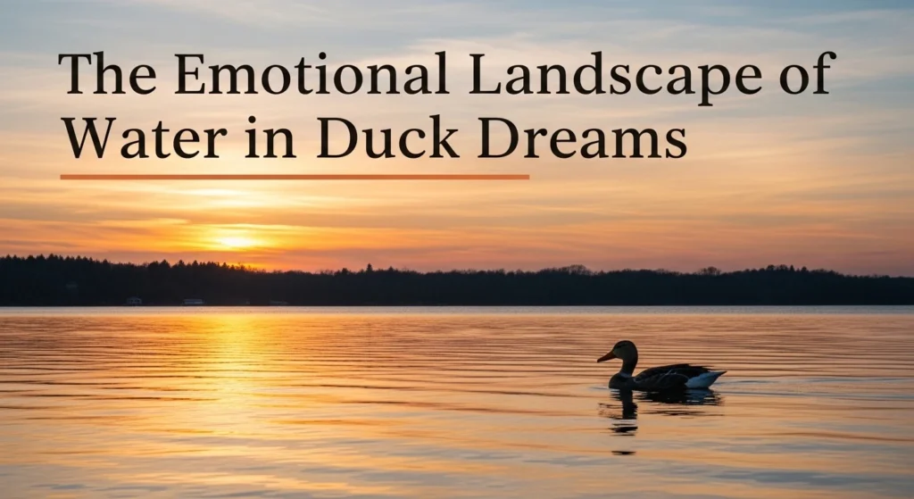 The Emotional Landscape of Water in Duck Dreams