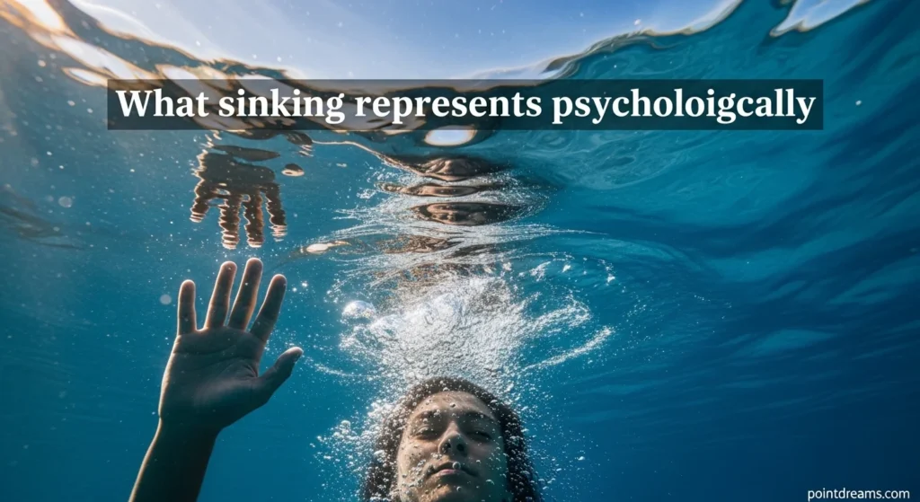 What sinking represents psychologically